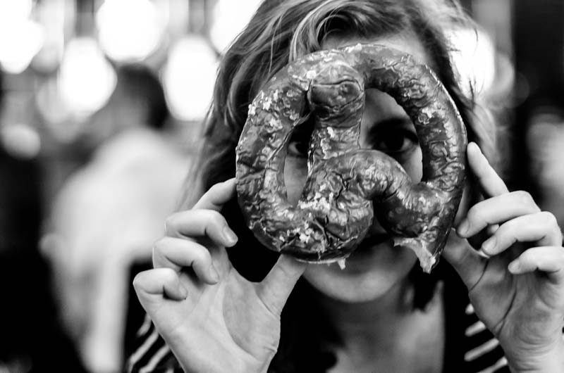 this one time, i photographed a girl and her pretzel