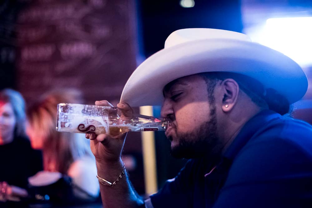 once, a man in a cowboy hate drank a beer