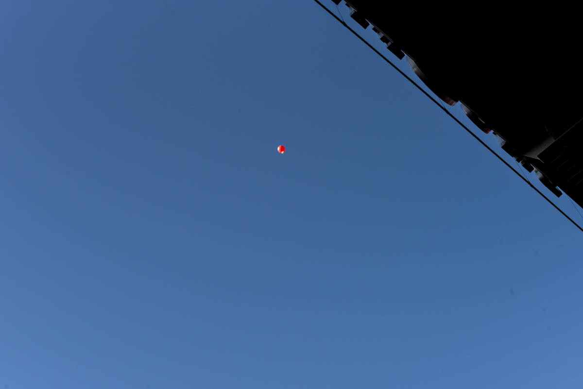 once, i saw a floating balloon